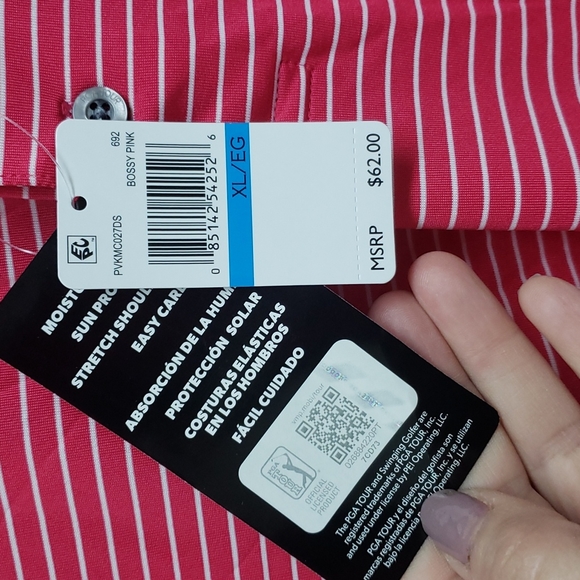 PGA Tour Freeform Men Short Sleeve Polo Shirt. (XL) - Picture 7 of 8